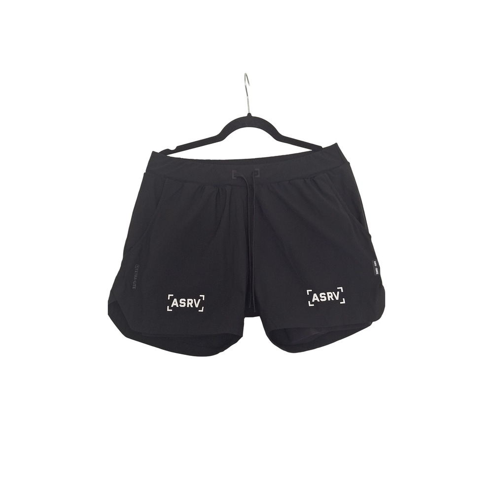 ASRV Tetra-Lite 2-in-1 Training Shorts Black Mens XL Athletic Gym Compression